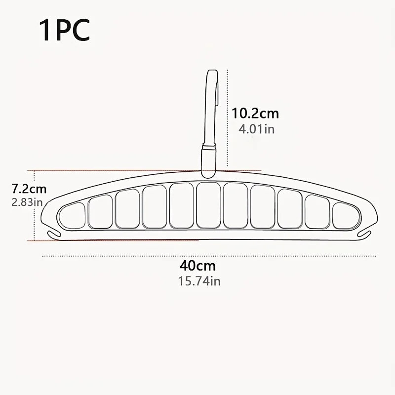 5 in 1 Folding Multi-Hole Clothes Hanger Non-slip Storage Rack Space Saving Clothes Rack Organizers For Wardrobe Jeans Trousers Scarf