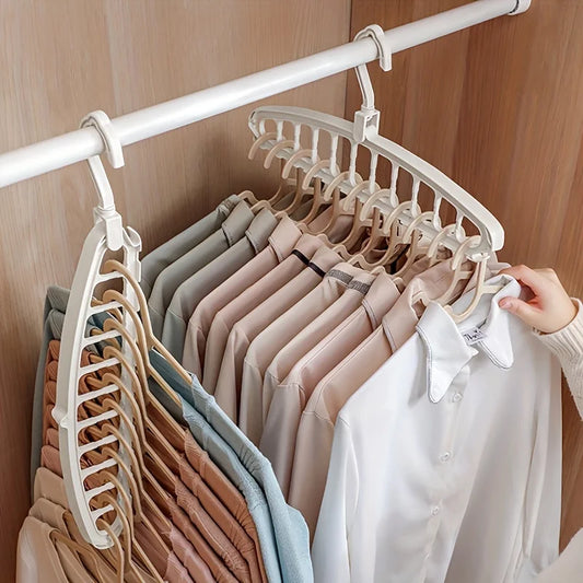 5 in 1 Folding Multi-Hole Clothes Hanger Non-slip Storage Rack Space Saving Clothes Rack Organizers For Wardrobe Jeans Trousers Scarf