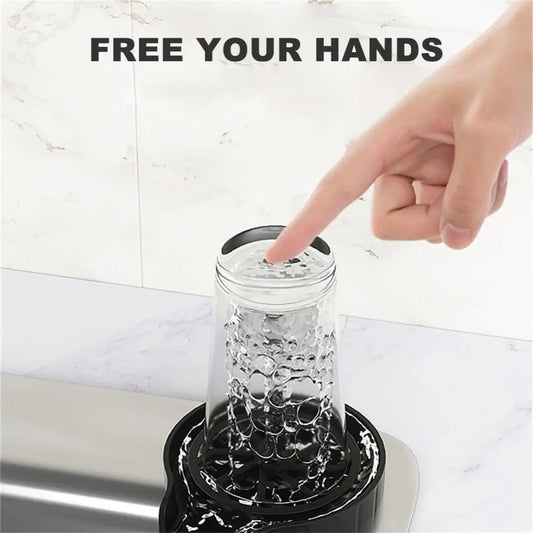 Glass Rinser Glass Cup Washer Bar Beer Milk Tea Cup Cleaner Kitchen Sink Accessories