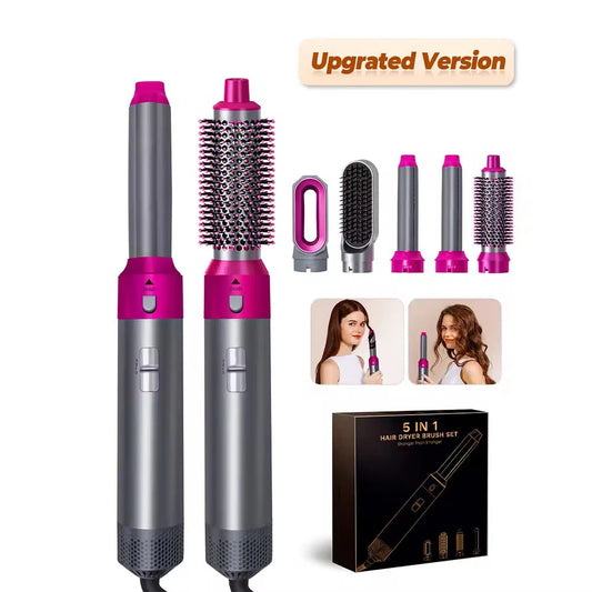 New Hair Dryer Multi Hair Styler 5 in1 Curling Iron Hair Straightener With Hair Brush Hairdryer For Hair Dryer Hair Multi Styler